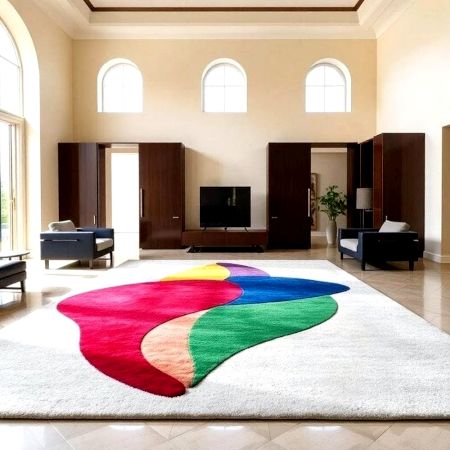 Handcrafted Abstract Multicolor Area Rug